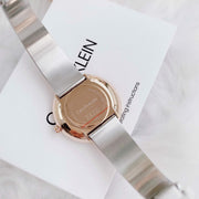 Calvin Klein Seduce Silver Dial Two Tone Steel Strap Watch for Women - K4E2N61X