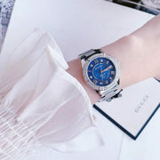 Bulova Marine Star Blue Dial Silver Steel Strap Watch for Women - 96R215
