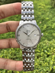 Omega De Ville Prestige Co-Axial Silver Dial Silver Steel Strap Watch for Men - 424.10.40.20.02.003