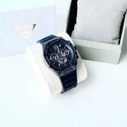 Guess Momentum Black Dial Black Rubber Strap Watch for Men - GW0263G4
