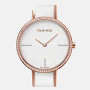 Calvin Klein Seduce Seduction White Dial Two Tone Steel Strap Watch for Women - K4E2NX1T