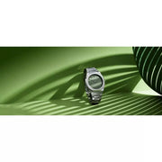 D1 Milano Ultra Thin Moss Green Dial Silver Steel Strap Watch for Men - D1-UTBJ06
