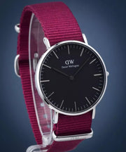 Daniel Wellington Classic Roselyn Black Dial Red NATO Strap Dial Watch For Women - DW00100270