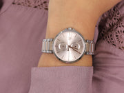 Tommy Hilfiger Angela Chronograph Pink Dial Two Tone Steel Strap Watch for Women - 1782127
