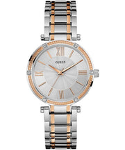 Guess Park Ave Silver Dial Two Tone Steel Strap Watch for Women - W0636L1