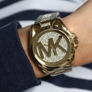 Michael Kors Bradshaw Gold Dial Gold Steel Strap Watch for Women - MK6487