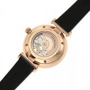 Emporio Armani Meccanico Gianni T-Bar Silver Dial Blue Leather Strap Watch For Women - AR60020