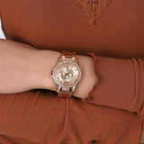 Fossil Riley Multifunction Rose Gold Dial Rose Gold Steel Strap Watch for Women - ES2811