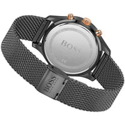Hugo Boss Associate Chronograph Black Dial Black Mesh Bracelet Watch for Men - 1513811