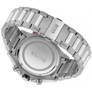 Hugo Boss Globetrotter Chronograph Blue Dial Silver Steel Strap Watch for Men - 1513823