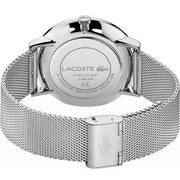 Lacoste Moon Multifunction White Dial Silver Steel Strap Watch for Men - 2011025