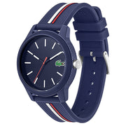 Lacoste 12.12 Blue Dial Two Tone Silicon Strap Watch for Men - 2011070