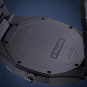 D1 Milano Ultra Thin Black Dial Gray Steel Strap Watch for Men - D1-UTBJ15