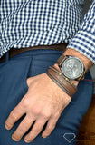 Hugo Boss Champion Chronograph Grey Dial Brown Leather Strap Watch for Men - 1513815