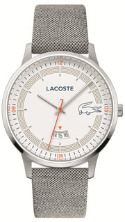 Lacoste Madrid White Dial Gray Leather Strap Watch for Men - 2011031