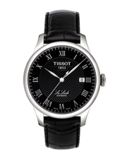 Tissot T Classic Le Locle Automatic Black Dial Black Leather Strap Watch For Men - T41.1.423.53