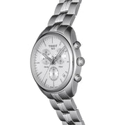 Tissot T Classic PR 100 Chronograph Silver Dial Silver Steel Strap Watch For Men - T101.417.11.031.00
