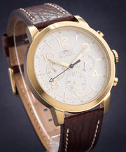 Tommy Hilfiger Jake Quartz White Dial Brown Leather Strap Watch for Men - 1791231