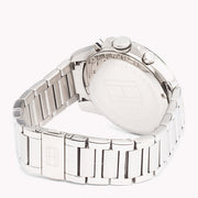 Tommy Hilfiger Iconic Quartz Black Dial Silver Steel Strap Watch for Men - 1791564