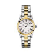 Tissot T Wave Quartz Mother of Pearl Dial Two Tone Steel Strap Watch for Women - T112.210.22.113.00