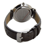 Daniel Wellington Classic Petite York Black Dial Brown Leather Strap Watch For Women - DW00100182