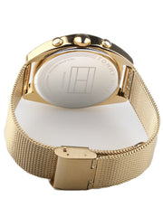Tommy Hilfiger Mia Gold Dial Gold Mesh Bracelet Watch for Women - 1781488