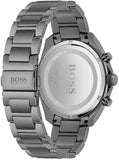 Hugo Boss Distinct Chronograph Grey Dial Grey Steel Strap Watch for Men - 1513858